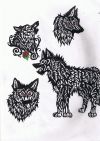 tribal wolfs tattoo